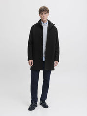 Mantel aus Woll-Mix - Black - Schwarz