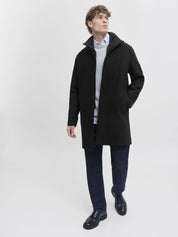 Mantel aus Woll-Mix - Black - Schwarz