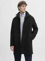 Mantel aus Woll-Mix - Black - Schwarz