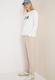 Sweathoodie aus Baumwollmix - 33474 vanilla white - Creme