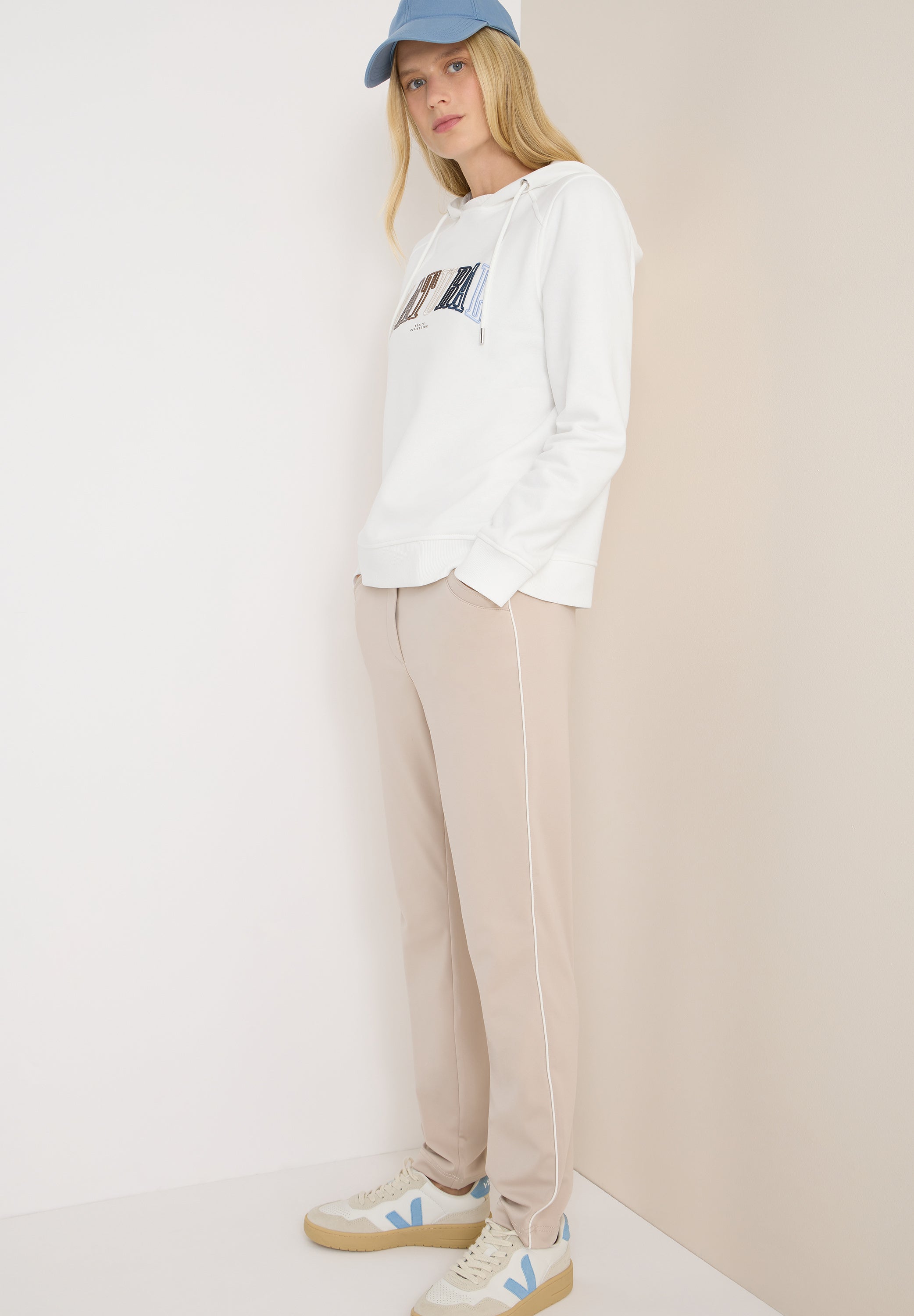 Sweathoodie aus Baumwollmix - 33474 vanilla white - Creme