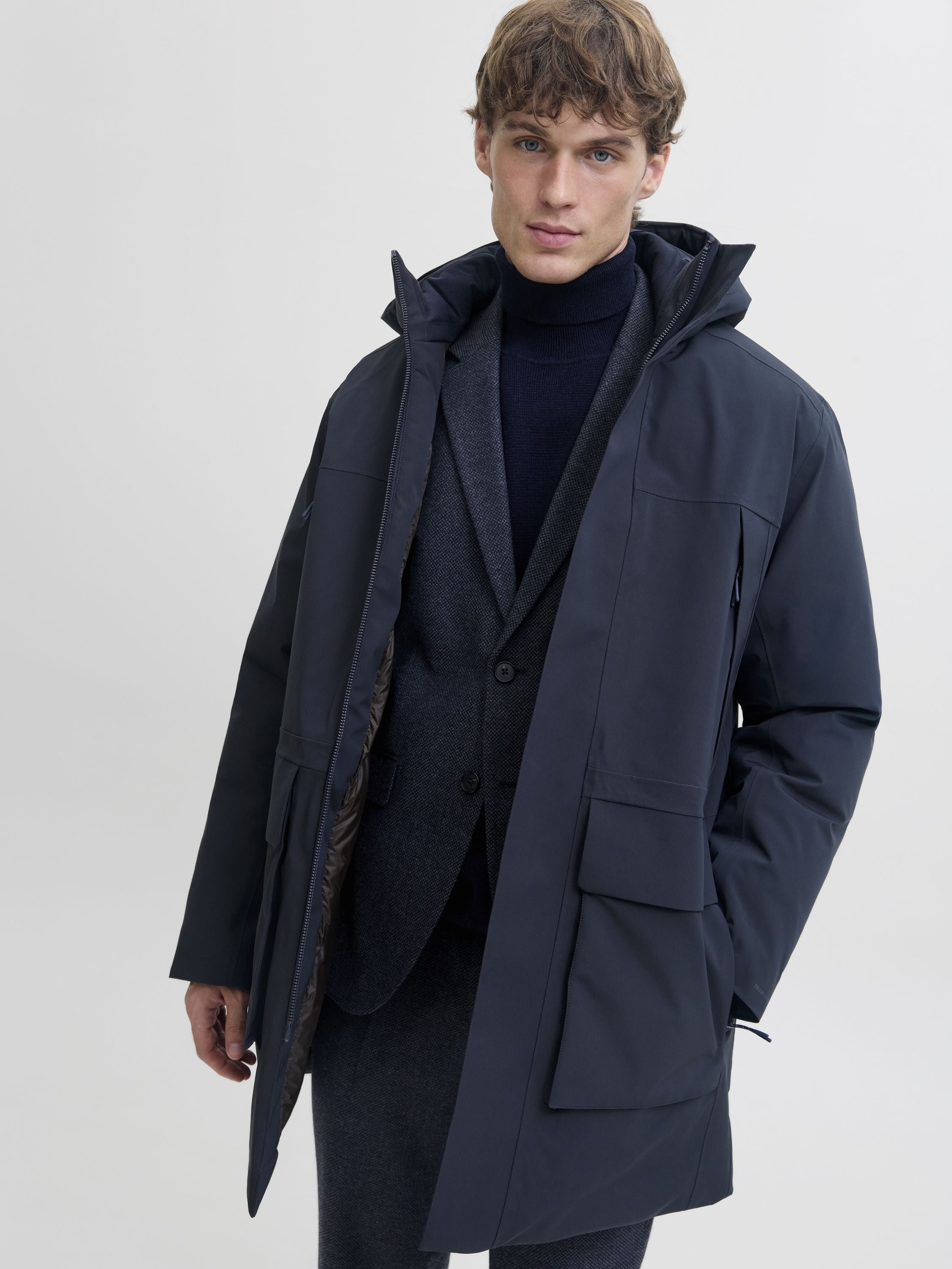 Parka mit Kapuze - Dark Navy - Blau