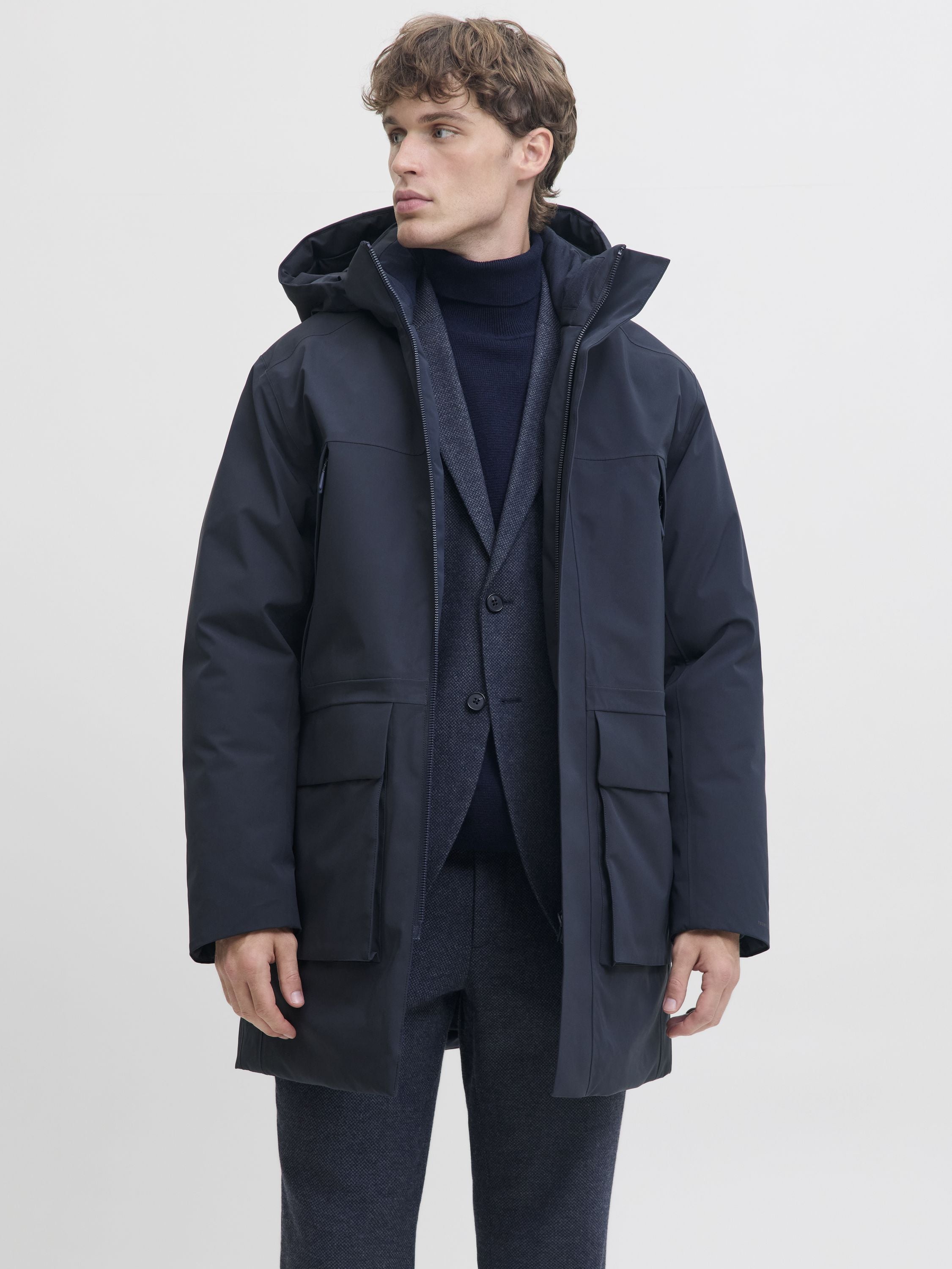Parka mit Kapuze - Dark Navy - Blau