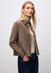 Cordhemd aus Baumwolle - 16911-silk brown - Braun