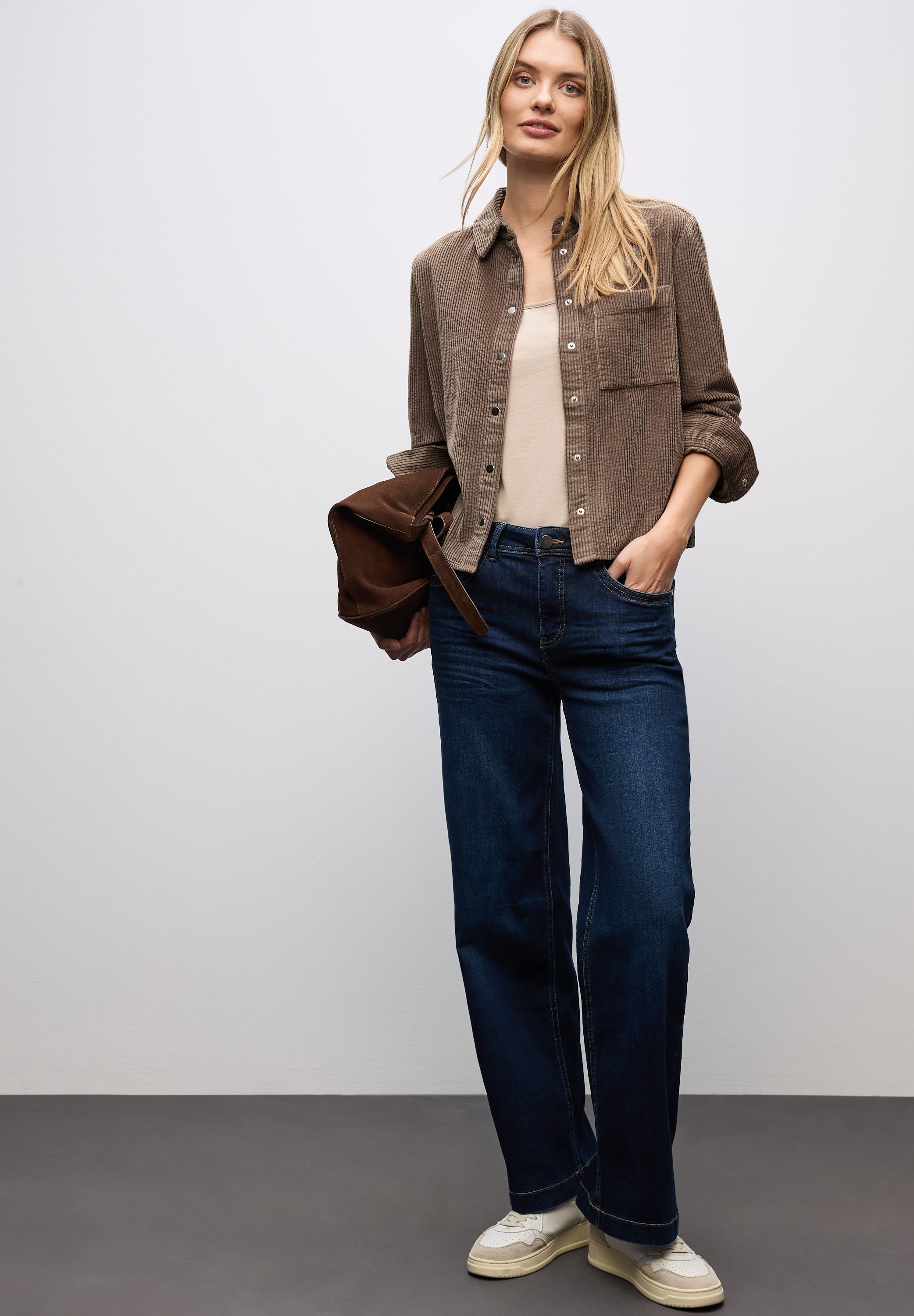 Cordhemd aus Baumwolle - 16911-silk brown - Braun