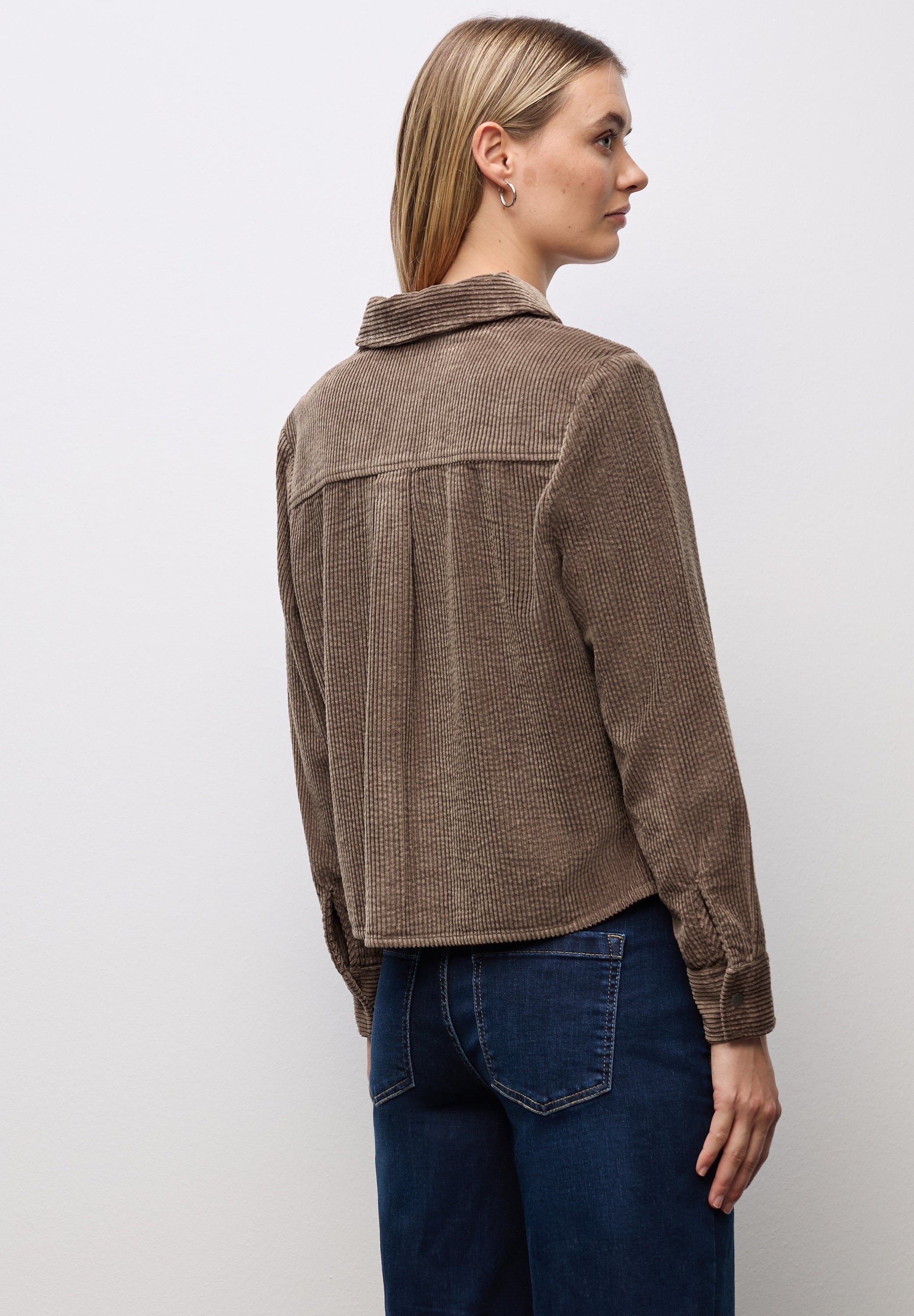 Cordhemd aus Baumwolle - 16911-silk brown - Braun