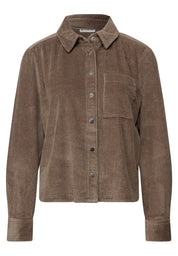 Cordhemd aus Baumwolle - 16911-silk brown - Braun