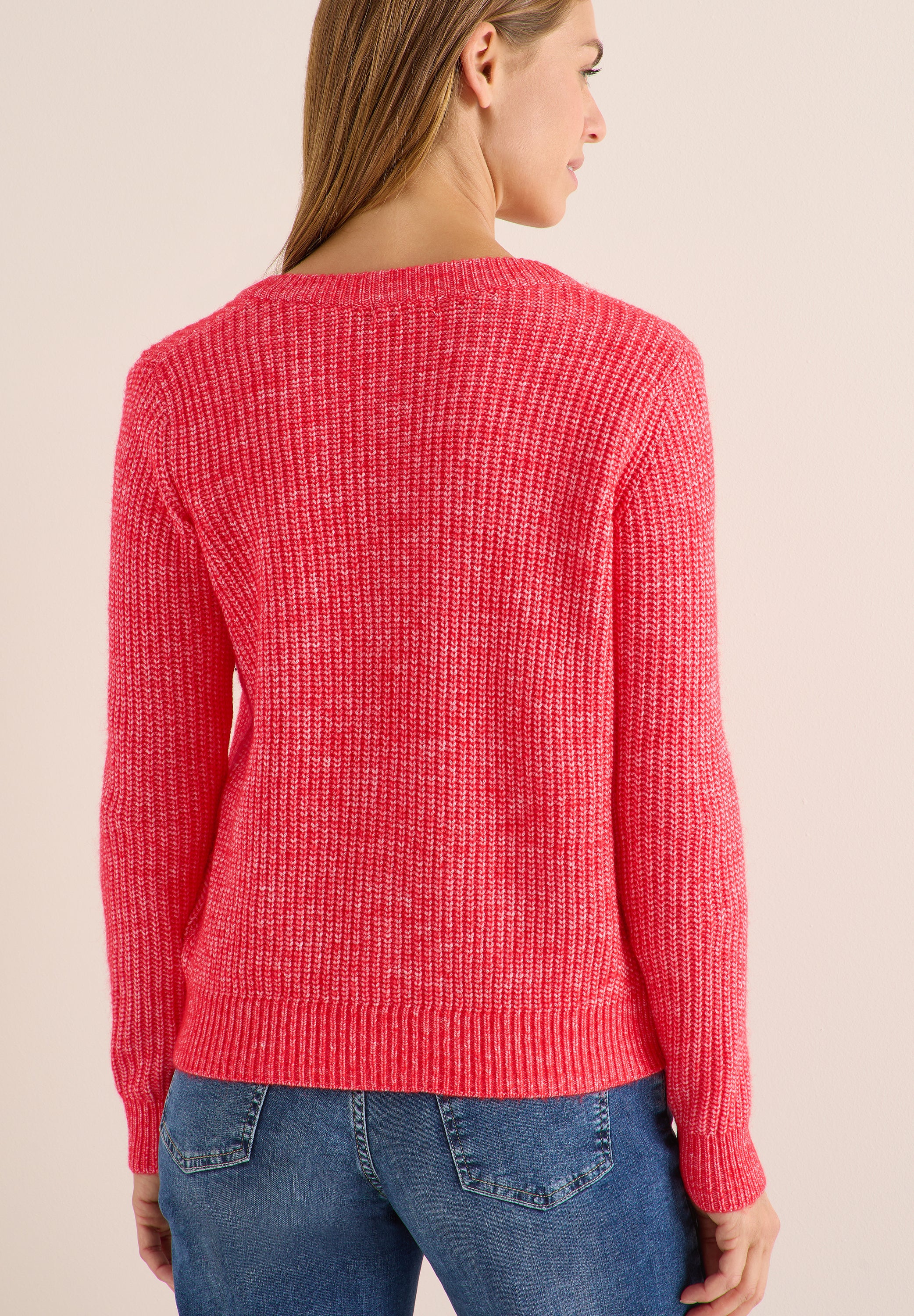 Strickjacke - 16973 fiery red melange - Rot