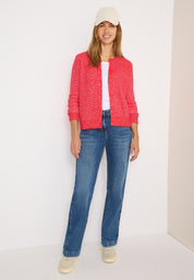 Strickjacke - 16973 fiery red melange - Rot