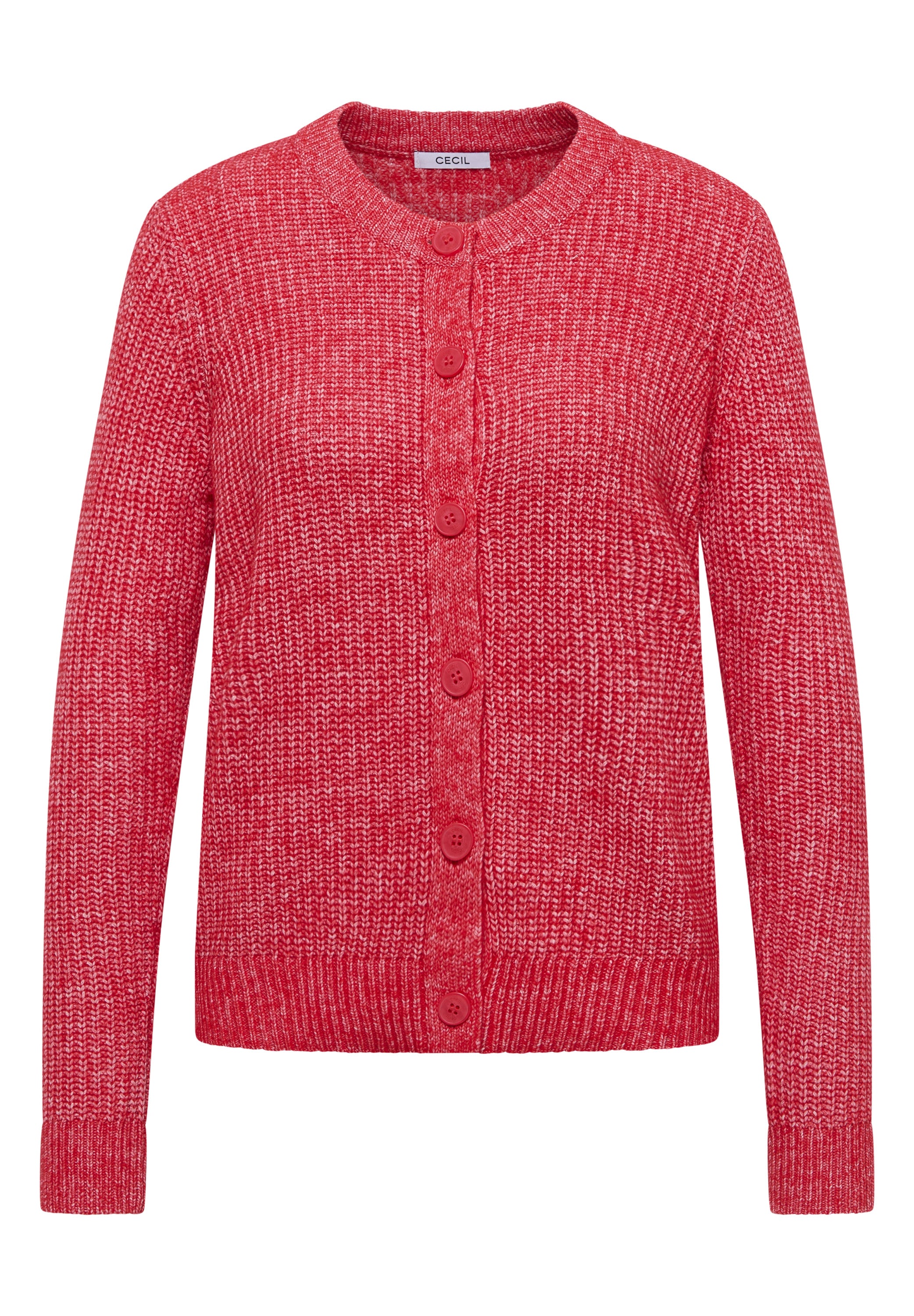 Strickjacke - 16973 fiery red melange - Rot