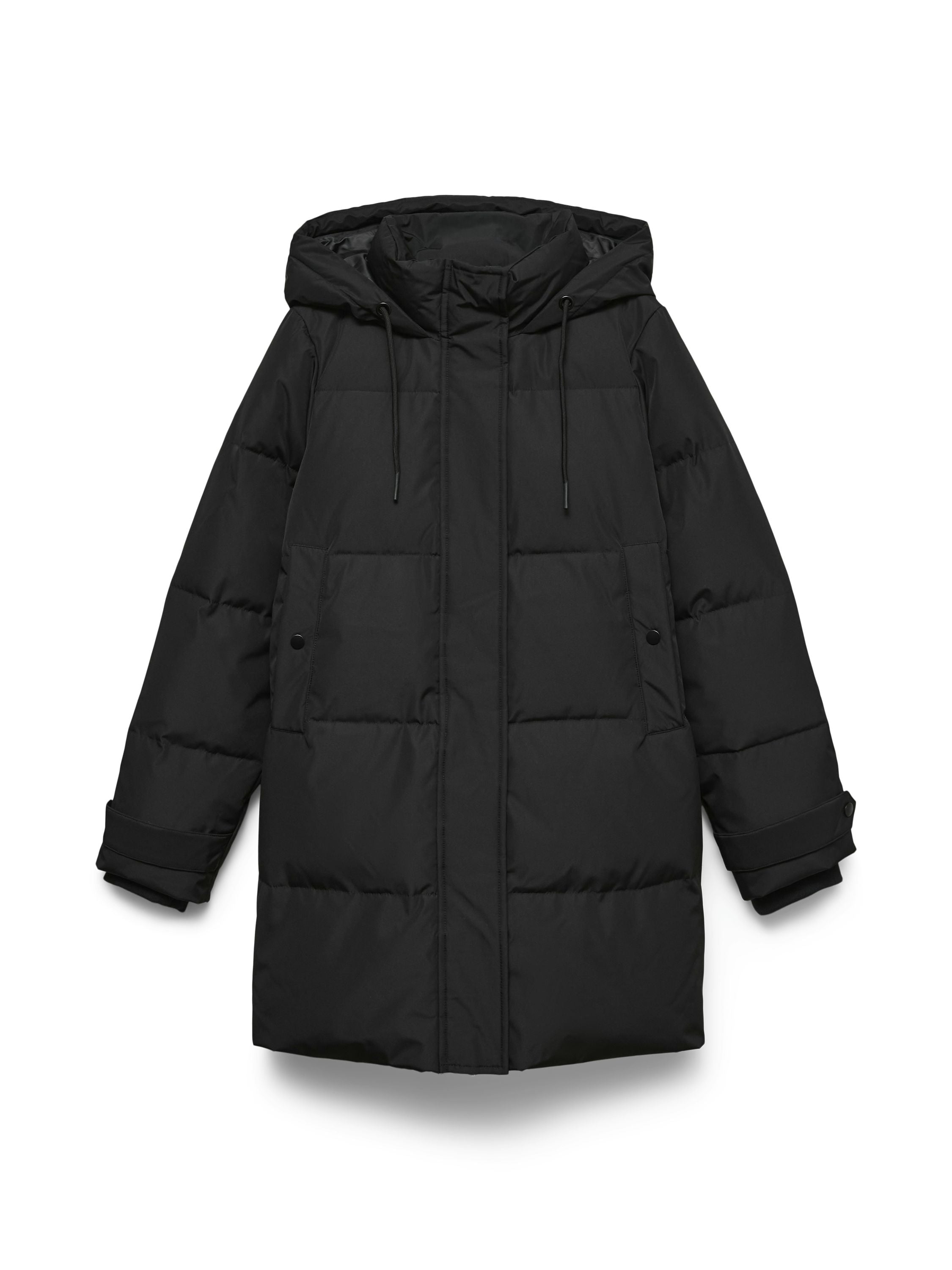 Daunenjacke mit Kapuze - Black - Schwarz