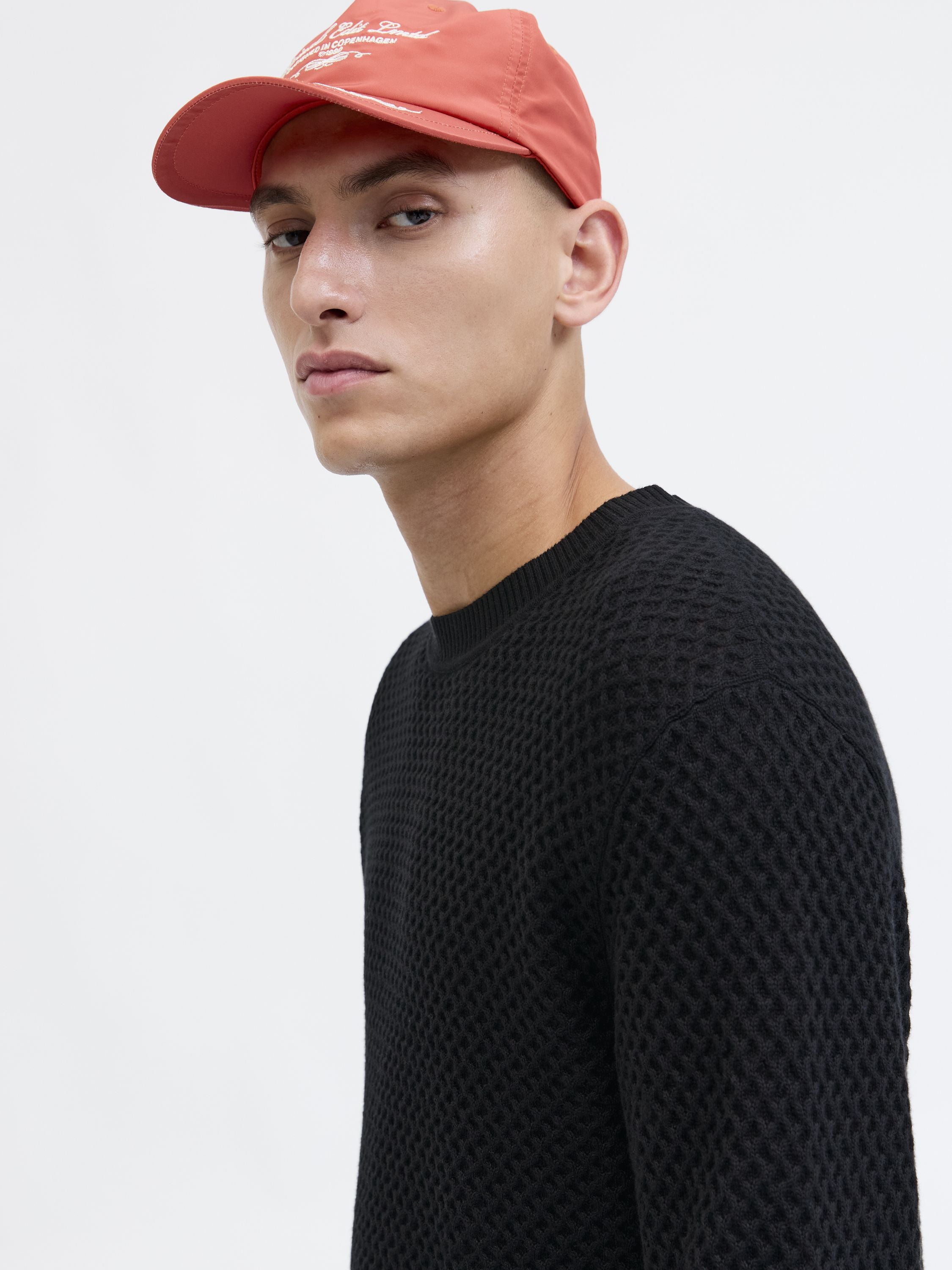 Strickpullover aus Baumwolle - Black/Solid - Schwarz