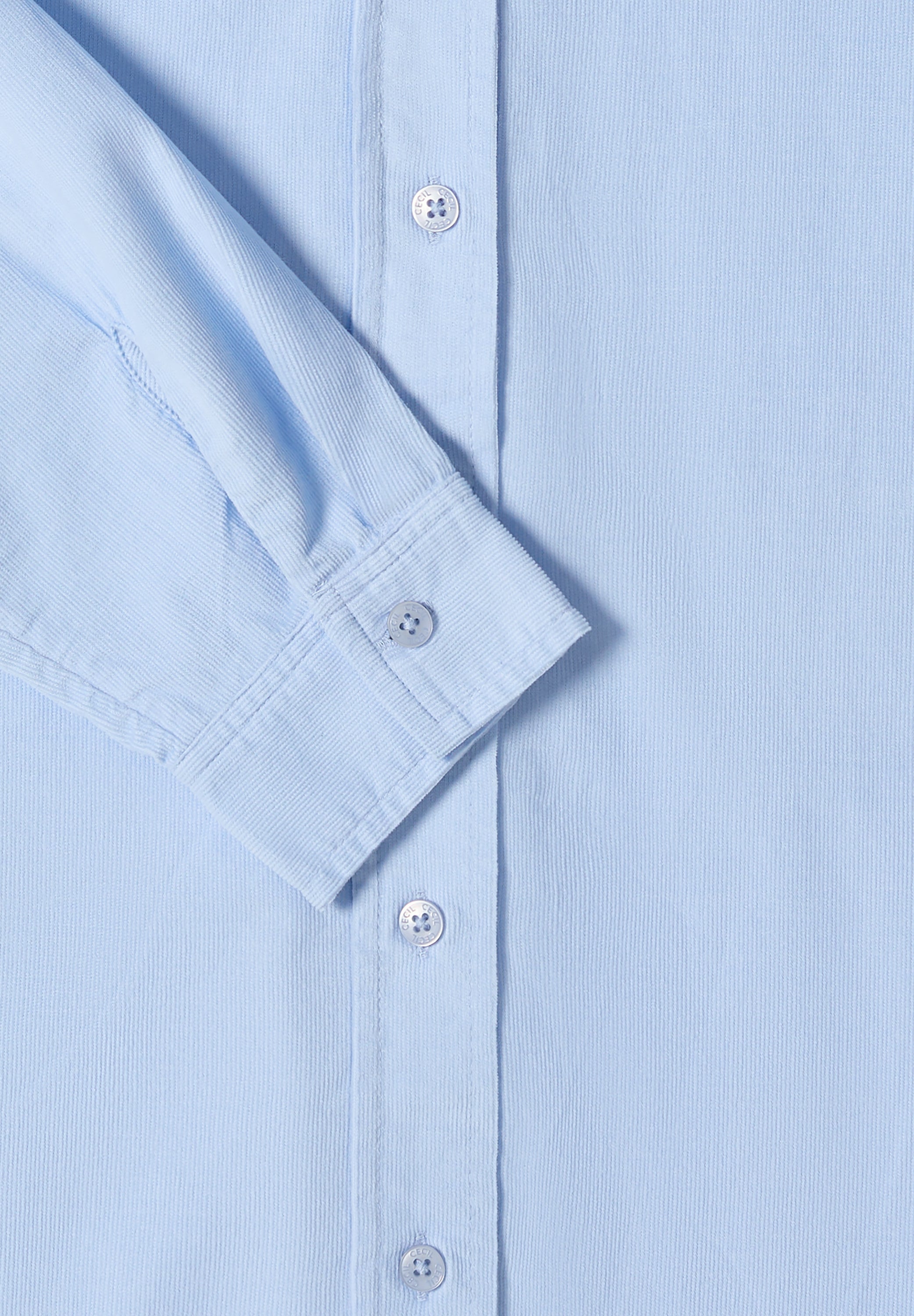 Cordhemd aus Baumwolle - 17292 light sky blue - Blau