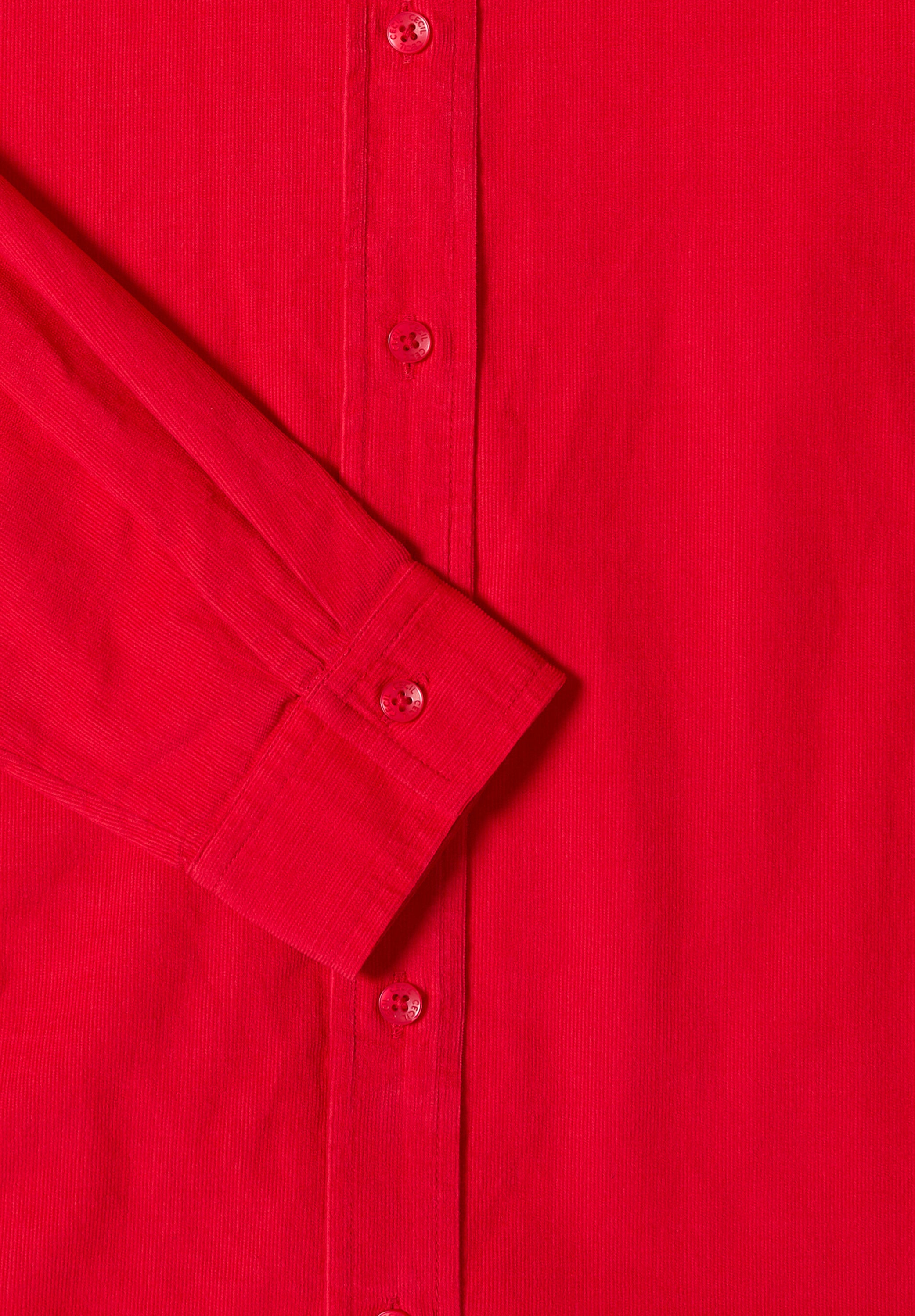 Cordhemd aus Baumwolle - 16953 fiery red - Rot