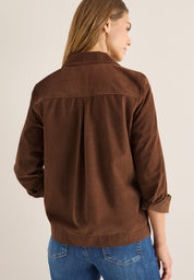 Cordhemd aus Baumwolle - 17113 mocha caramel - Braun