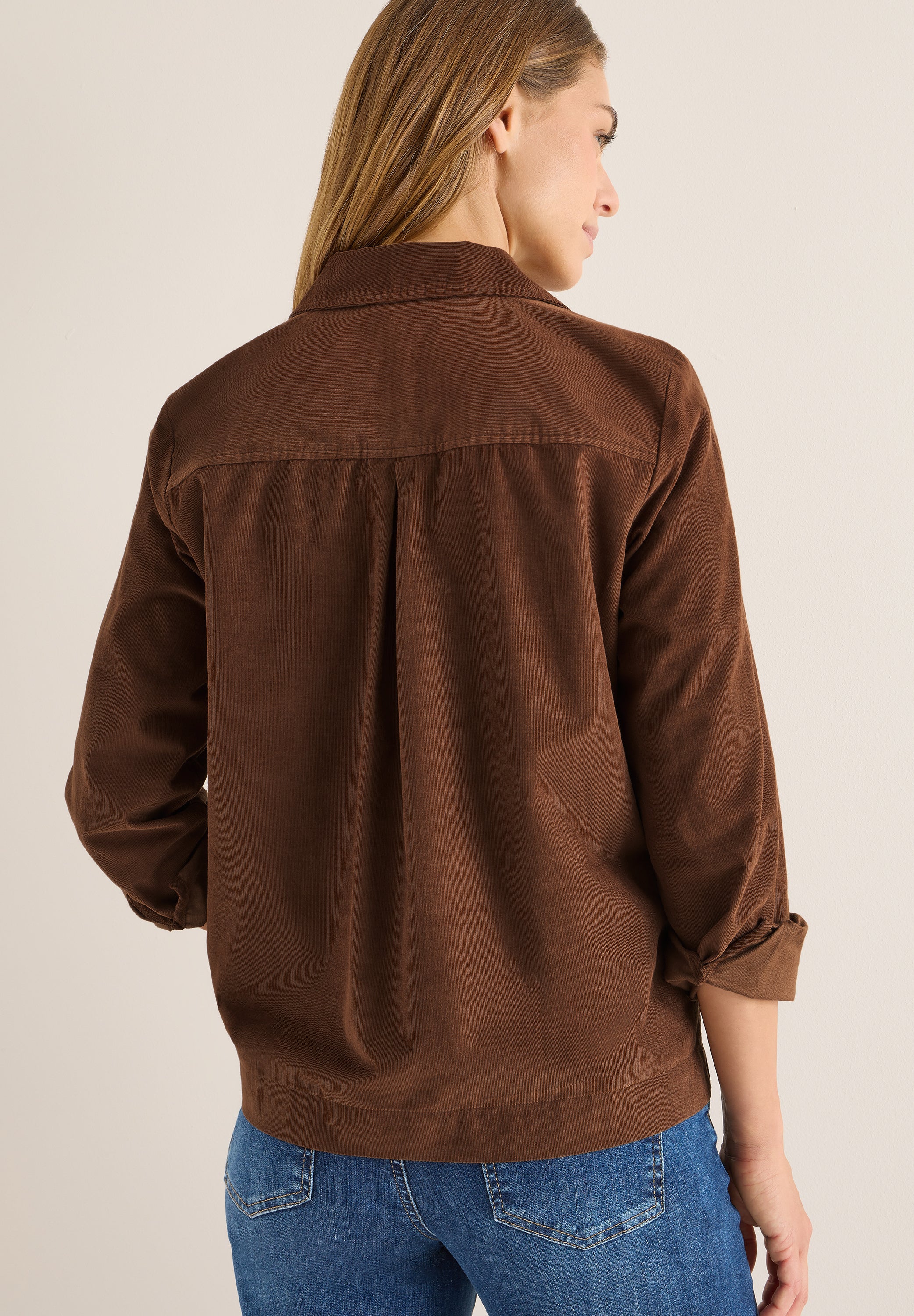 Cordhemd aus Baumwolle - 17113 mocha caramel - Braun