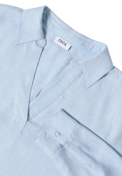 Schlupfbluse aus Viskose - 17301 light sky blue melange - Blau