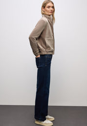 Jacke aus Cord mit Zipper - 16911-silk brown - Braun