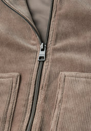 Jacke aus Cord mit Zipper - 16911-silk brown - Braun