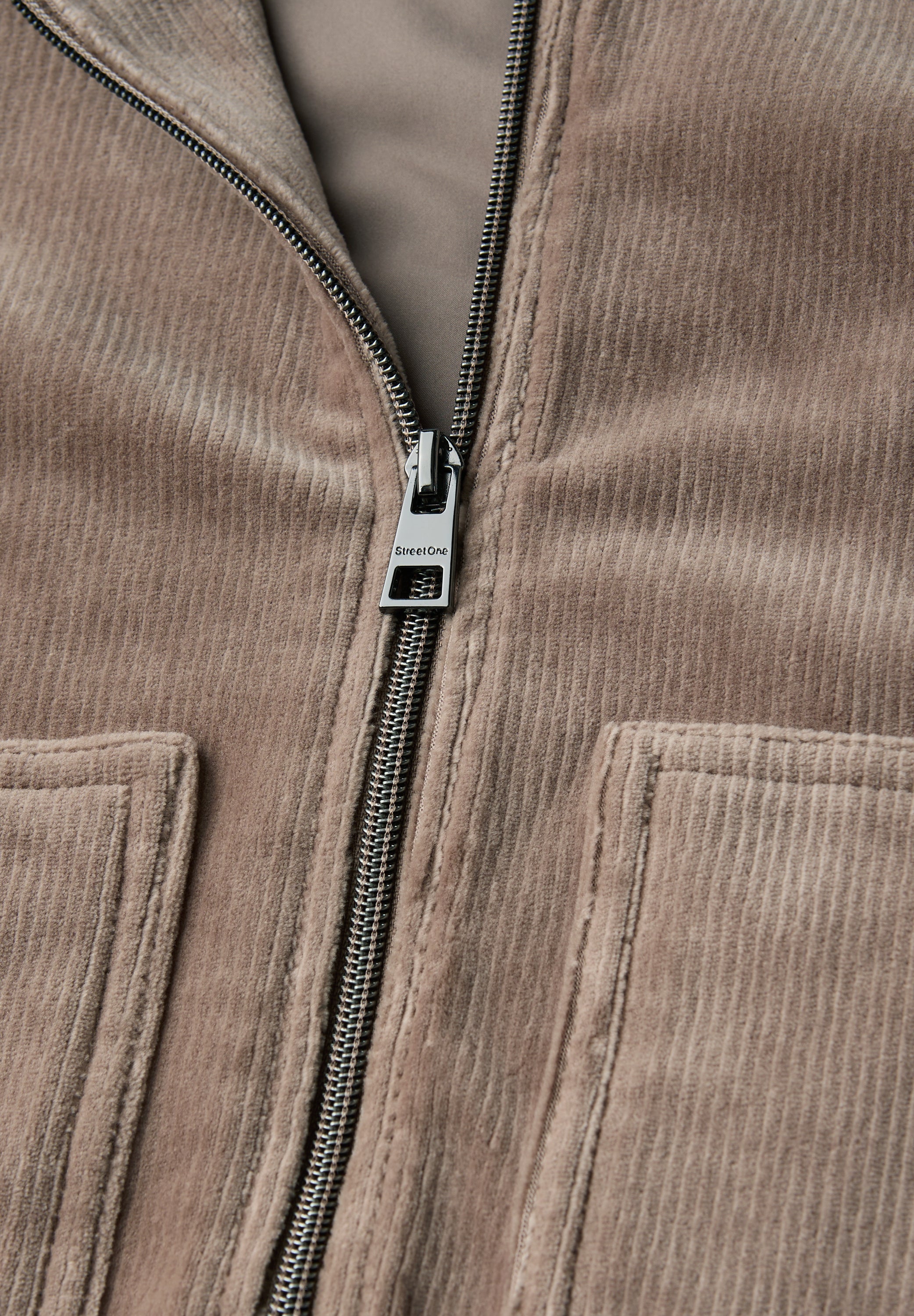 Jacke aus Cord mit Zipper - 16911-silk brown - Braun
