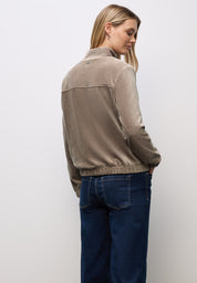 Jacke aus Cord mit Zipper - 16911-silk brown - Braun