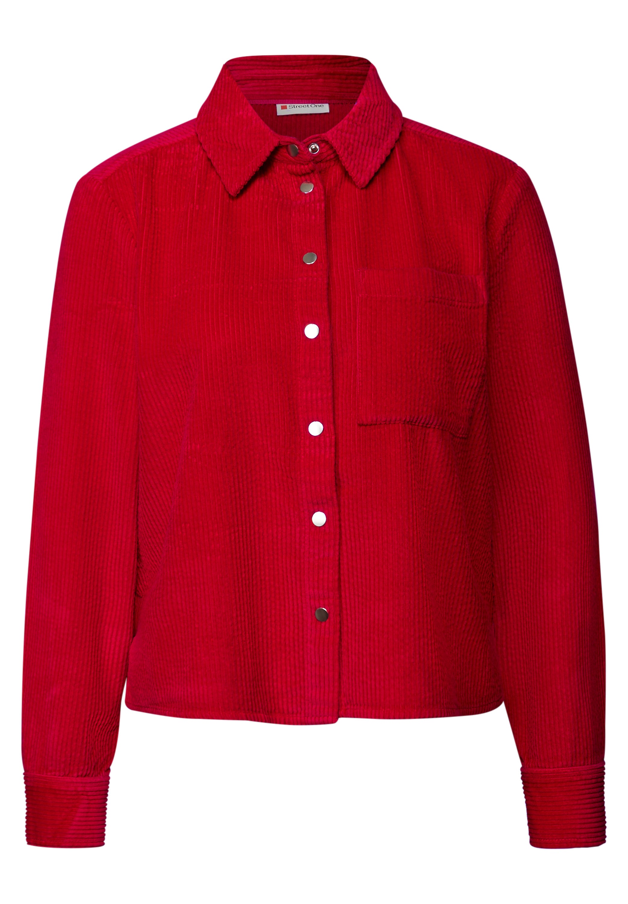 Cordhemd aus Baumwolle - 16865-racing red - Rot