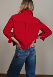 Cordhemd aus Baumwolle - 16865-racing red - Rot