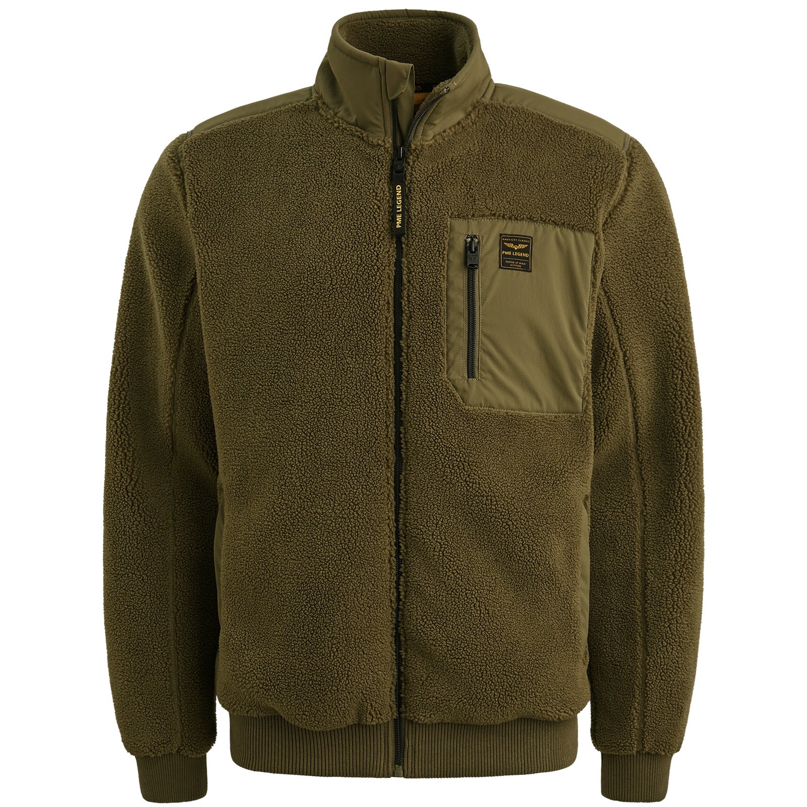 Teddy-Jacke Regular Fit - 6389-Dusky Green - Grün