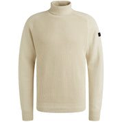 Strickpullover aus Baumwolle - 910-Bone White Melee - Creme