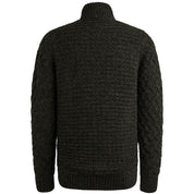 Strickjacke mit Stehkragen - 971-Dark Grey Melee - Grau