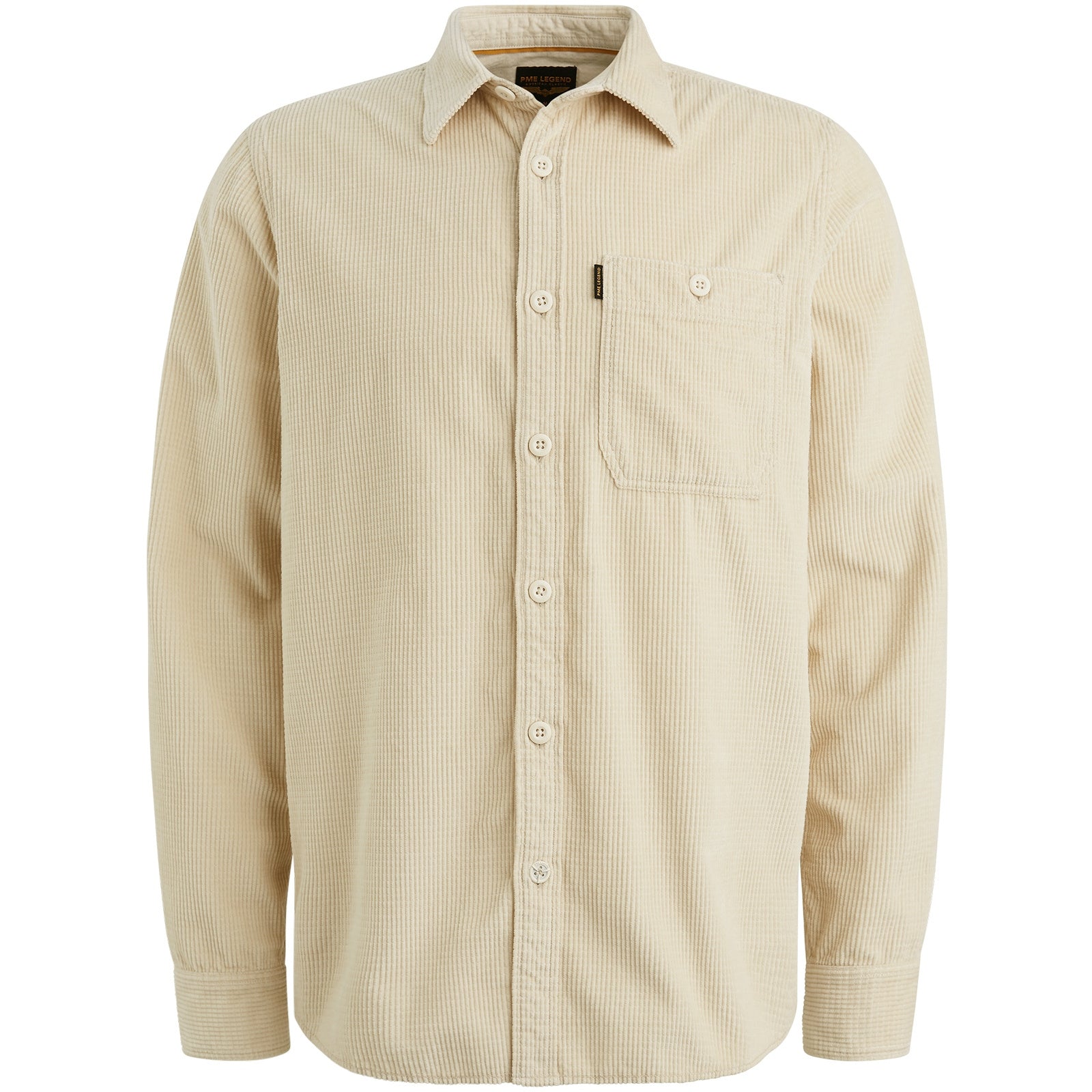 Cordhemd Regular Fit aus Baumwolle - 7013-Bone White - Weiß