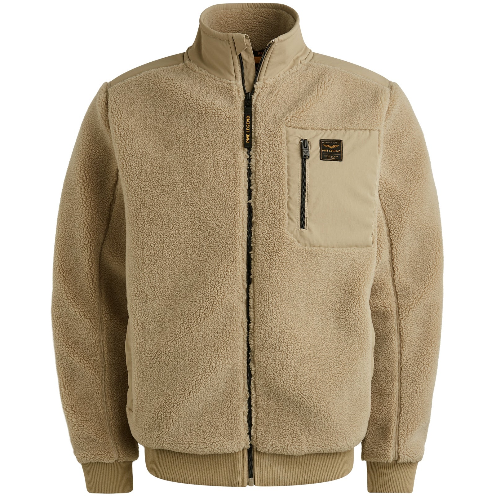 Teddy-Jacke Regular Fit - 8023-Aluminum - Beige