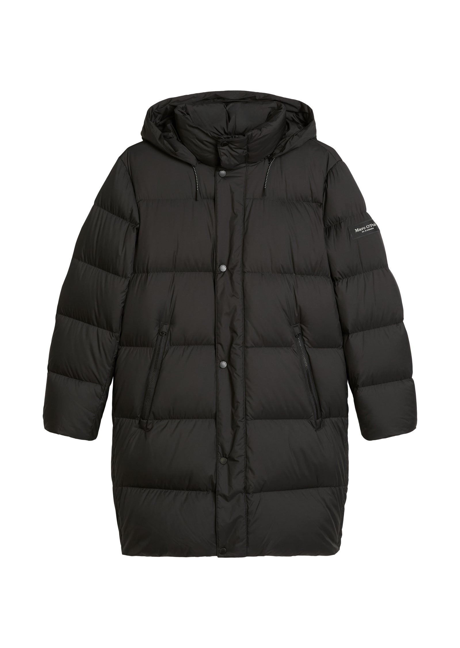 Daunenmantel mit Kapuze - 990-black - Schwarz