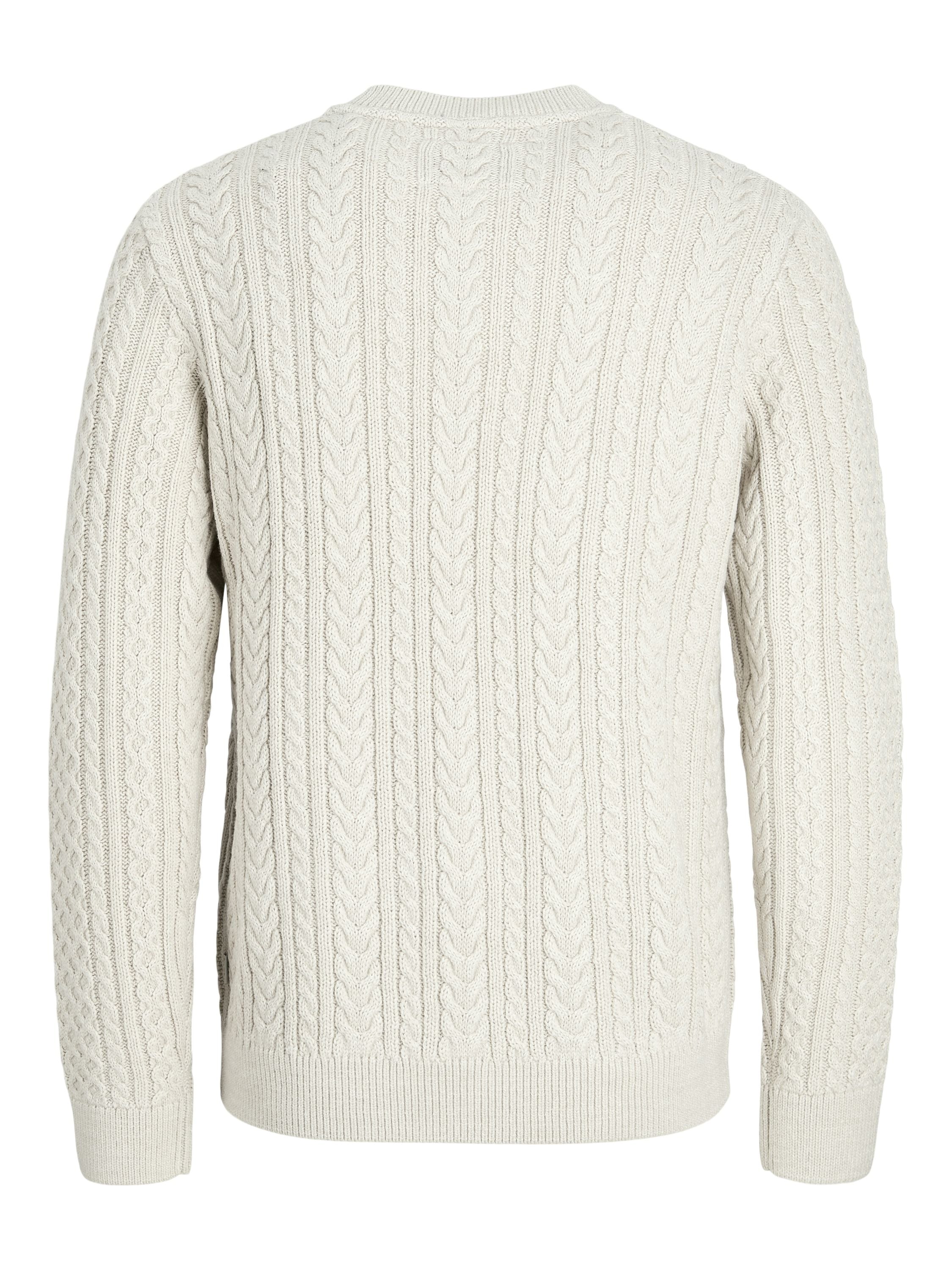 Strickpullover aus Baumwollmix - Silver Lining/Melange - Creme