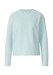 Sweatshirt aus Baumwollmix - 6439-BLUE GREEN - Blau
