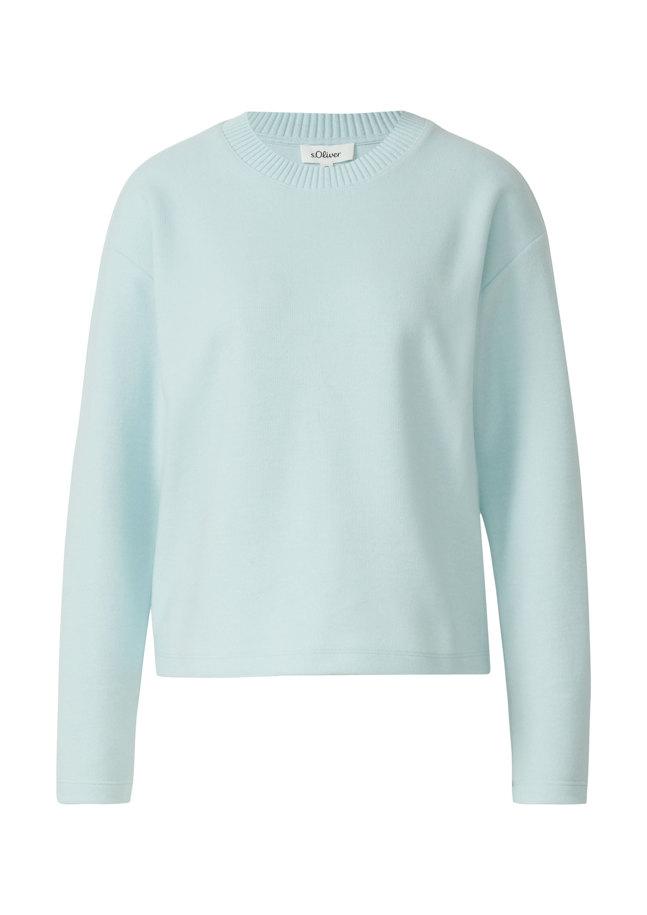 Sweatshirt aus Baumwollmix - 6439-BLUE GREEN - Blau