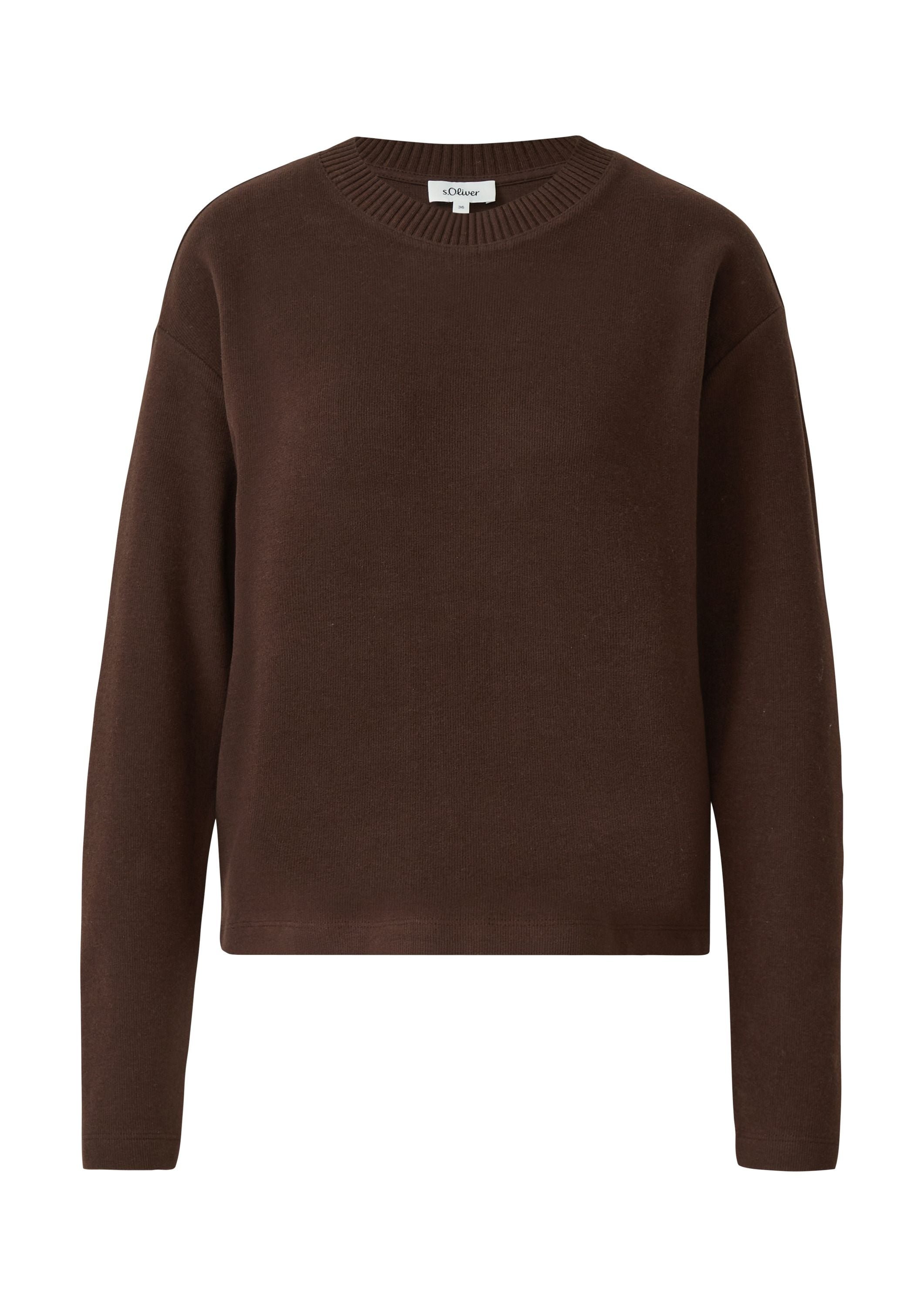 Sweatshirt aus Baumwollmix - 8945-BROWN - Braun