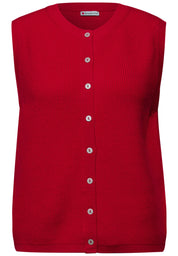 Strickweste aus Wollmix - 16865-racing red - Rot