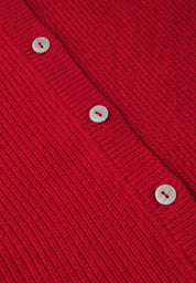 Strickweste aus Wollmix - 16865-racing red - Rot