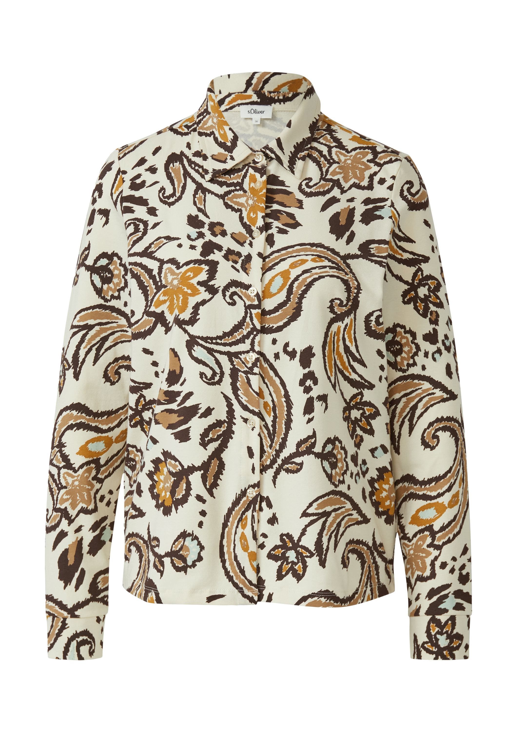 Langarmshirt aus Baumwolle - 02A2-WHITE - Weiß