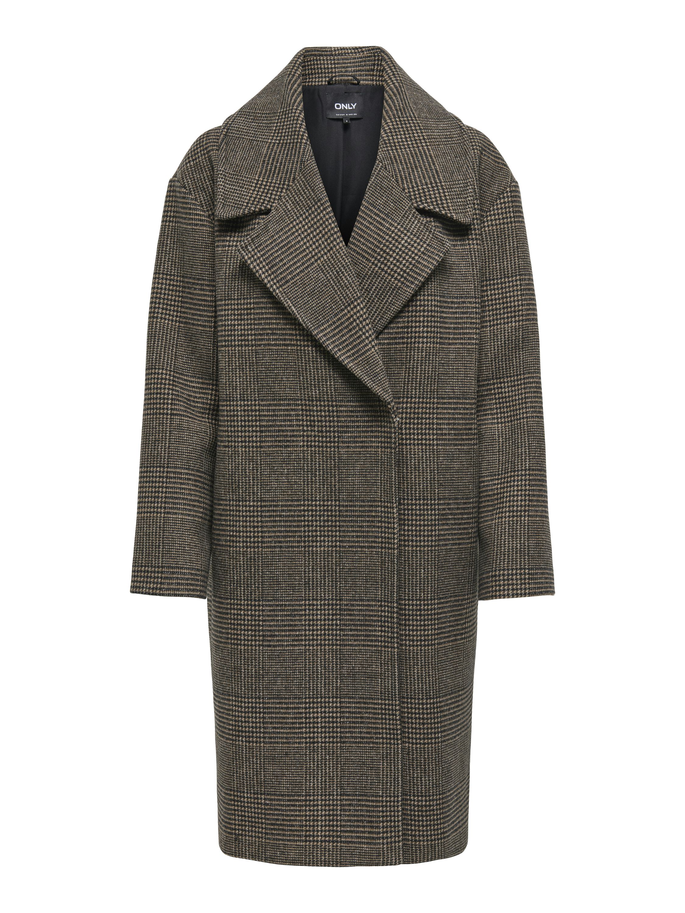 Mantel - Seal Brown/Check - Braun