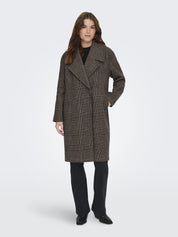 Mantel - Seal Brown/Check - Braun