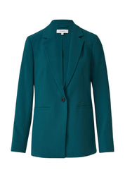 Blazer aus Crêpe - 6923-BLUE GREEN - Türkis