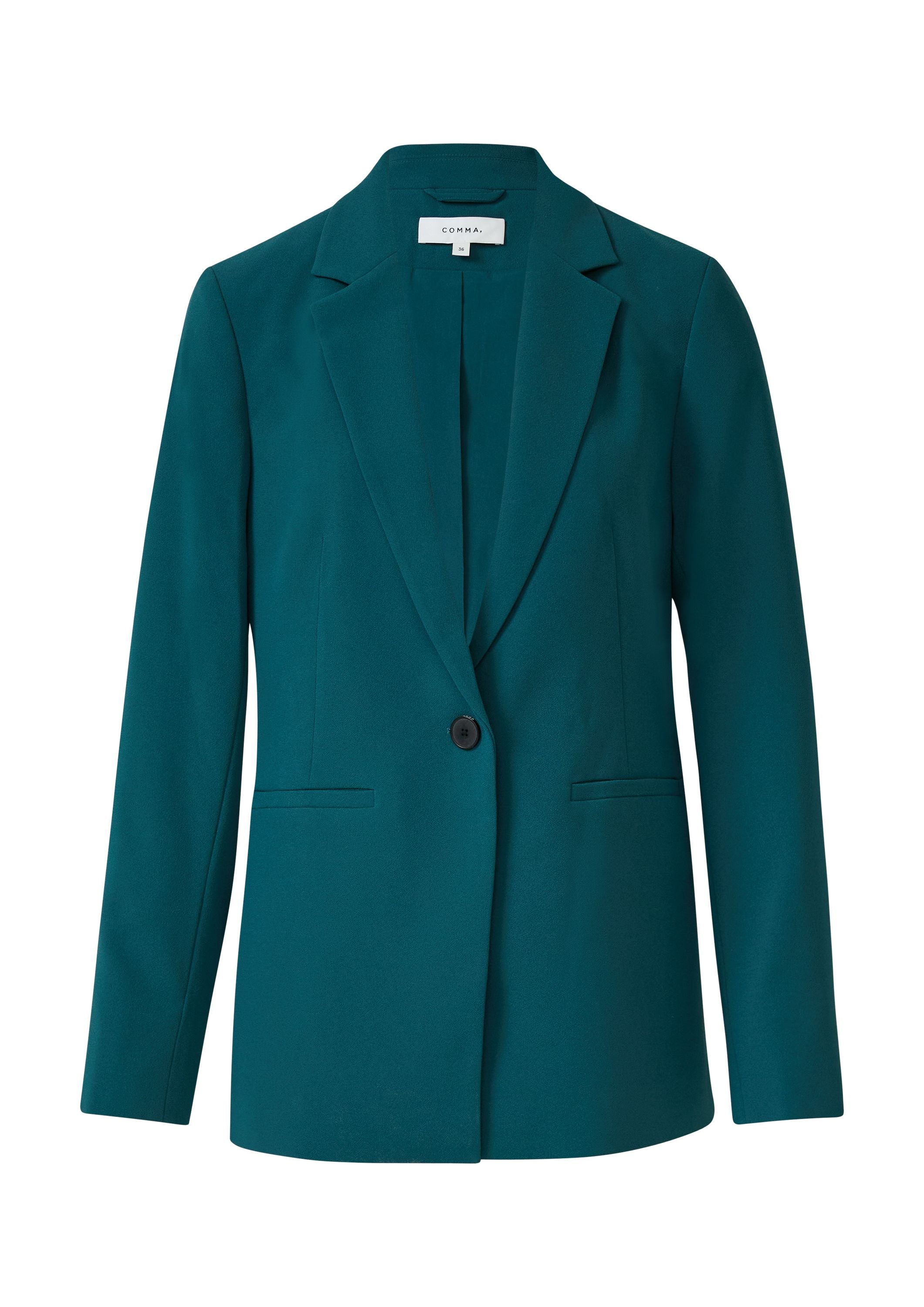 Blazer aus Crêpe - 6923-BLUE GREEN - Türkis