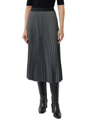 Plisseerock Midi - 95W5-GREY/BLACK - Grau
