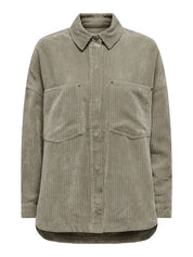 Overshirt JANINE aus Cord - Weathered Teak - Beige