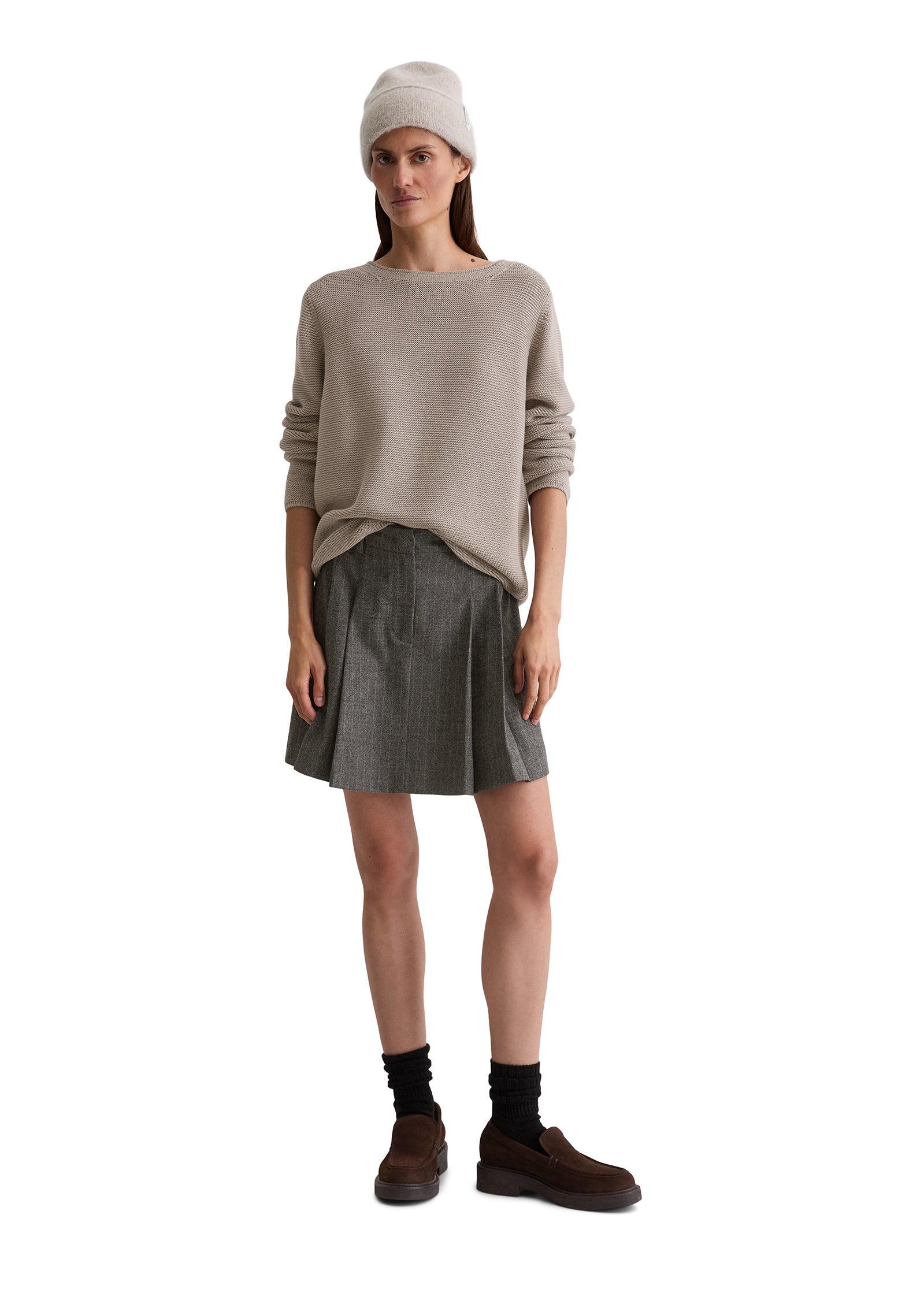 Strickpullover aus Baumwolle - 911-chalky mauve - Beige