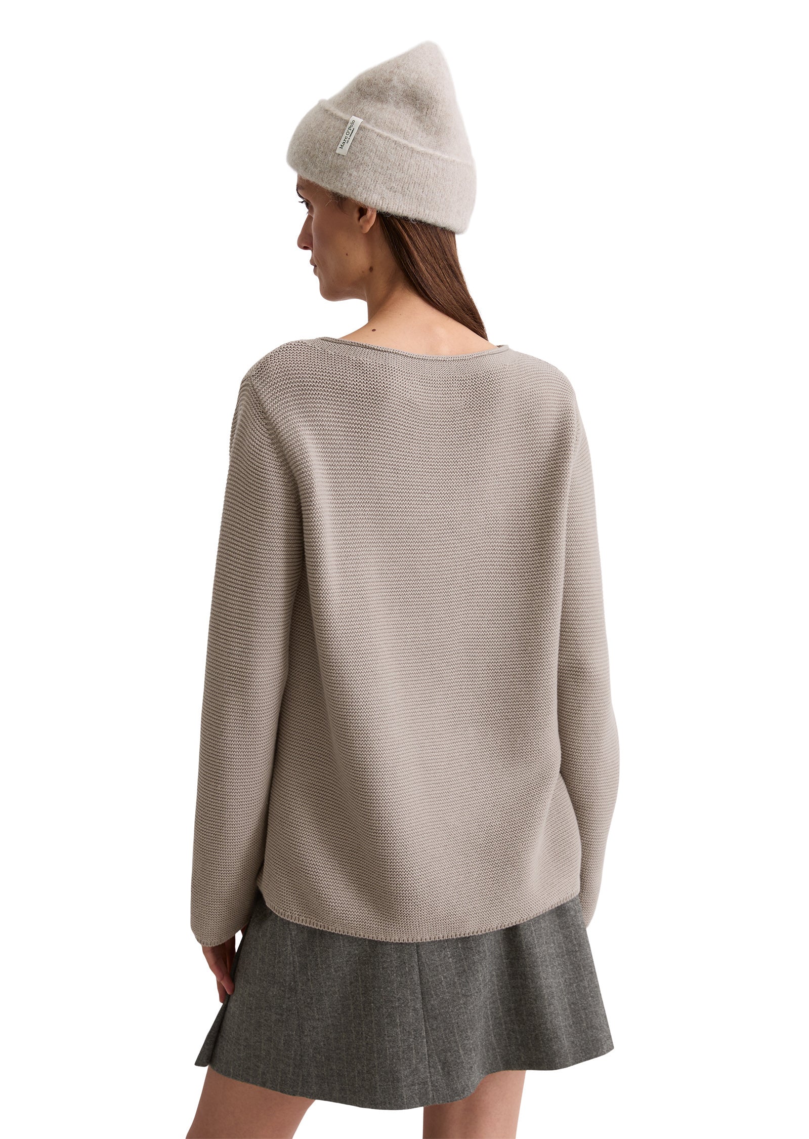 Strickpullover aus Baumwolle - 911-chalky mauve - Beige