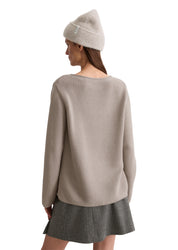 Strickpullover aus Baumwolle - 911-chalky mauve - Beige