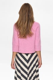 Strick-Cardigan aus Wollmix - 2535 - Rosa